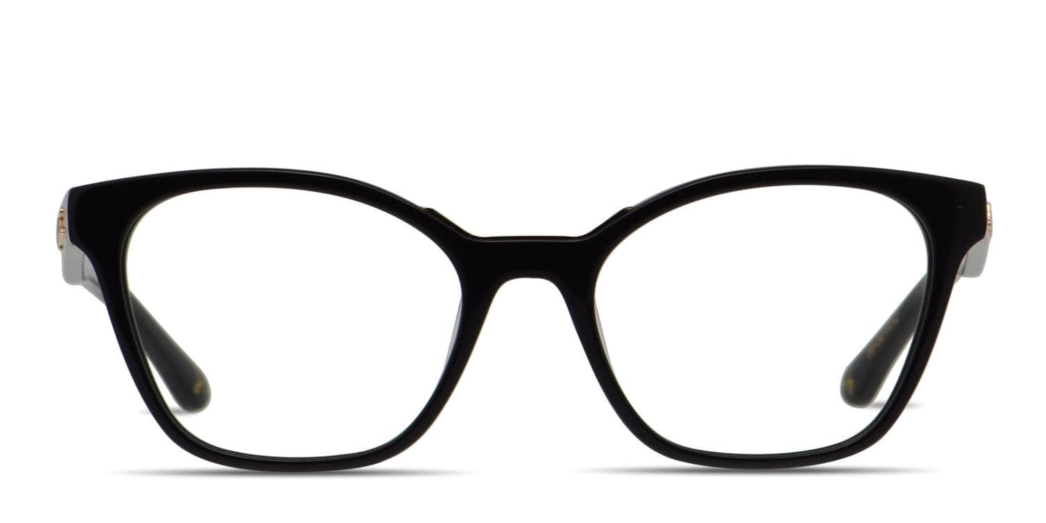 Amelia E. Elara Shiny Black/Gold Eyeglasses | Includes FREE