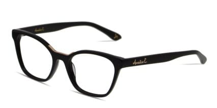 Amelia E. Elara Shiny Black, Gold glasses - Shiny Black / Gold - Angle View