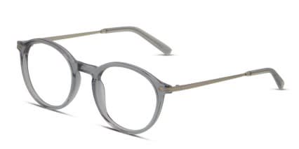 Ottoto Shir Clear Gray/Silver glasses - Gray / Clear / Silver - Angle View