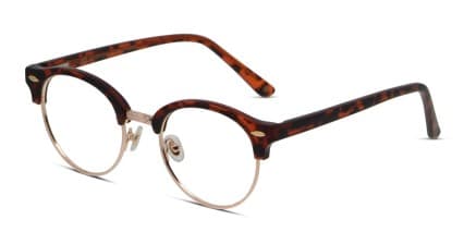 Muse Brookline Tortoise, Gold glasses - Tortoise / Gold - Angle View