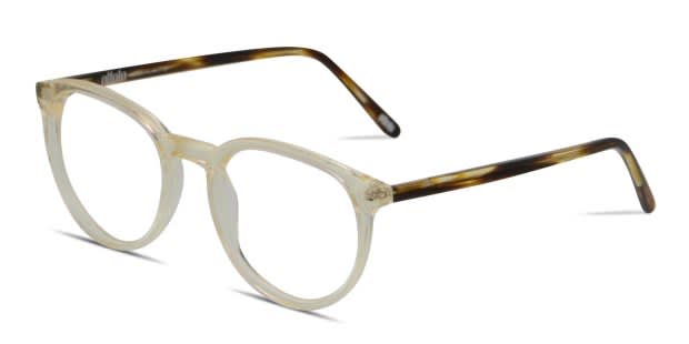 Ottoto Piero Clear/Beige/Brown Eyeglasses | Includes FREE Rx Lenses