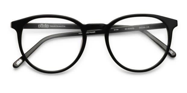 Ottoto Piero Shiny Black Eyeglasses | Includes FREE Rx Lenses