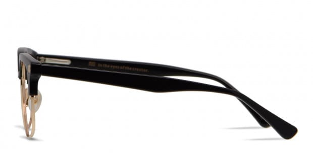 Black glasses new arrivals with gold trim