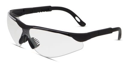 Pro RX Glide Black (Non-Rx-able) glasses - Black - Angle View