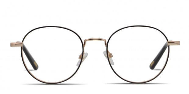 Ottoto Atrium Black/Gold Eyeglasses | Includes FREE Rx Lenses