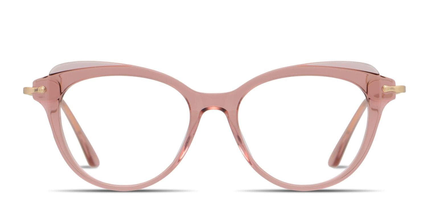 Amelia E. Kealia Pink/Clear/Gold Eyeglasses | Includes FREE Rx Lenses
