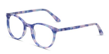 Amelia E. Veronique Purple, Tortoise, Multicolor glasses - Purple / Tortoise / Multicolor - Angle View