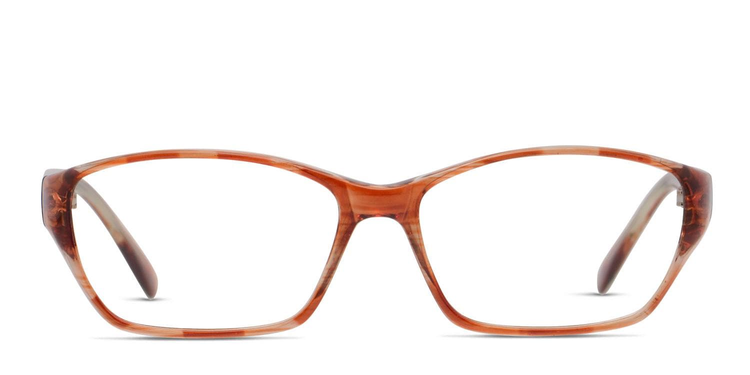 Zambia Brown, Clear glasses - Brown / Clear - Frontal View