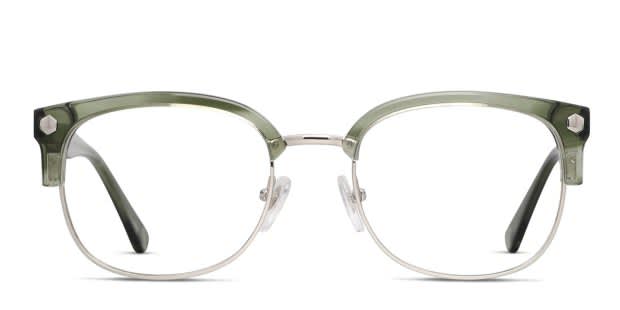 Muse Elliot Green/Clear/Silver Eyeglasses | Includes FREE Rx Lenses