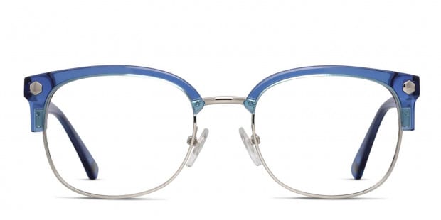 Muse Elliot Blue/Clear/Silver Eyeglasses | Includes FREE Rx