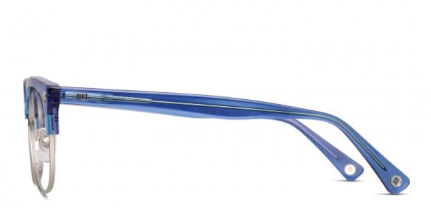 Muse Elliot Blue/Clear/Silver Eyeglasses | Includes FREE Rx Lenses