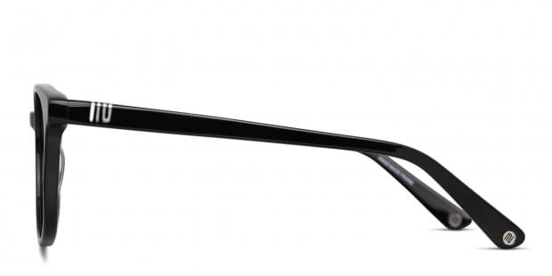 Muse Bono Shiny Black Eyeglasses Includes FREE Rx Lenses