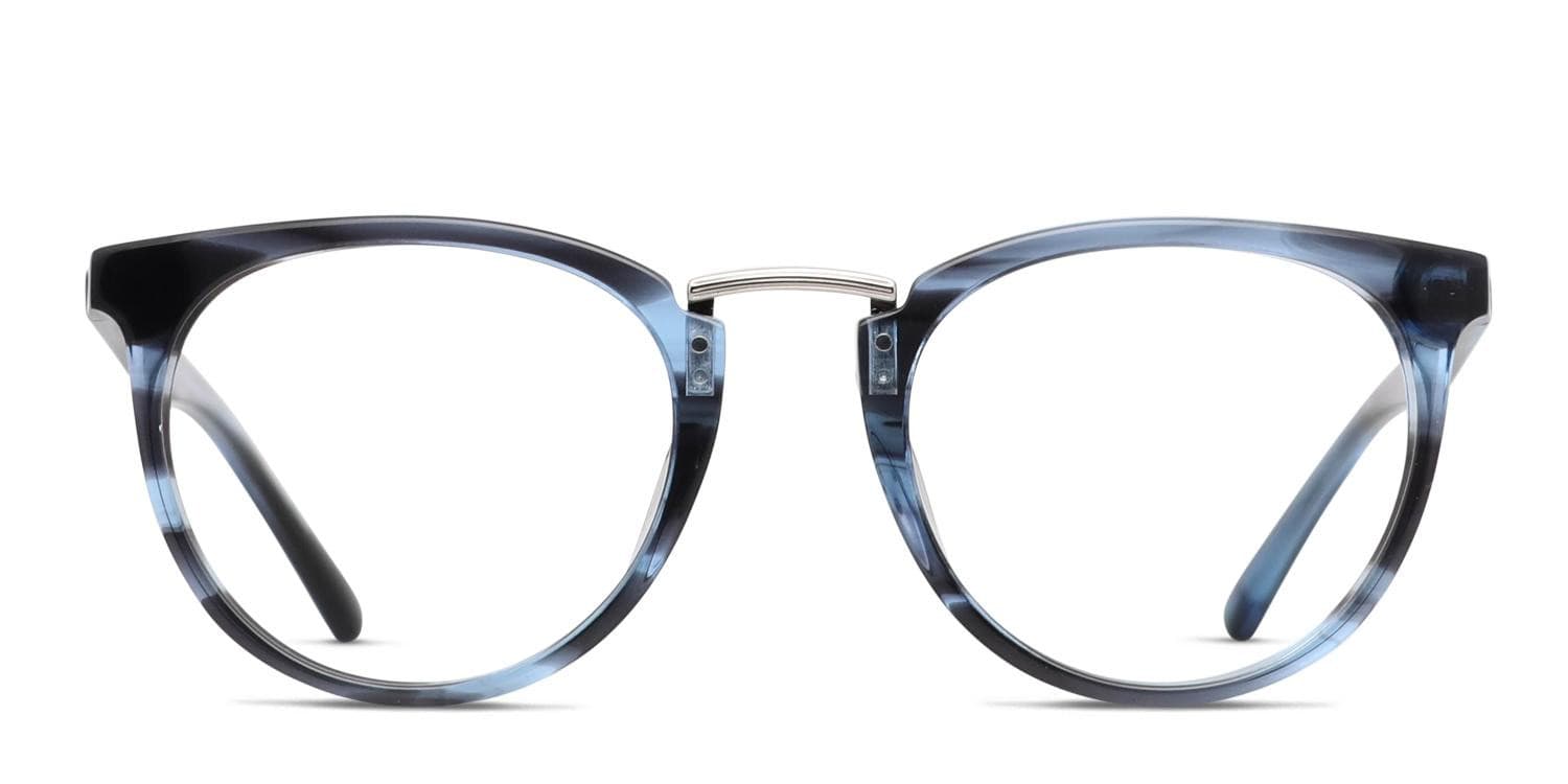 メガネ [Rieti] RT 5021 : Blue Light Lens Black/Blue Rectangle Glasses #125021 | Zenni Optical