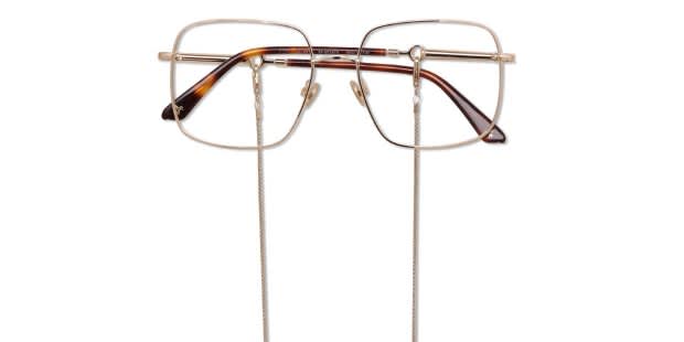 Amelia E. Lise Gold Eyeglasses | Includes FREE Rx Lenses