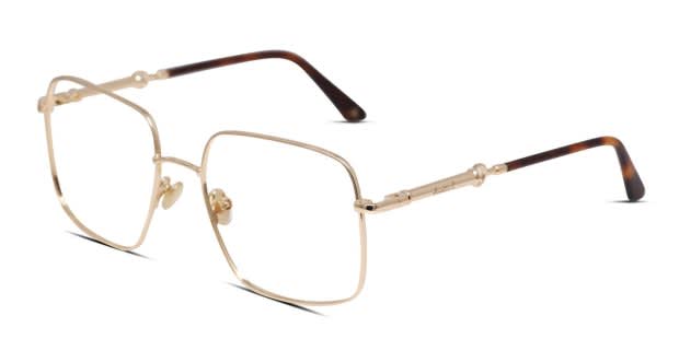 Amelia E. Lise Gold Eyeglasses | Includes FREE Rx Lenses