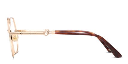 Amelia E. Mae Gold glasses - Gold - Side View