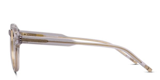 Ottoto Metro Circle Gray/Clear Eyeglasses | Includes FREE Rx Lenses