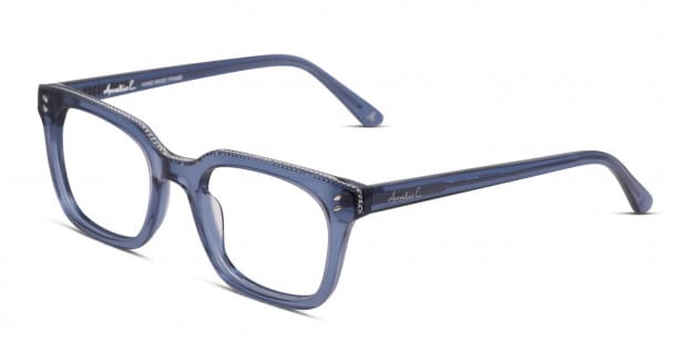 Amelia E. Lauren Blue/Clear/Silver Eyeglasses | Includes