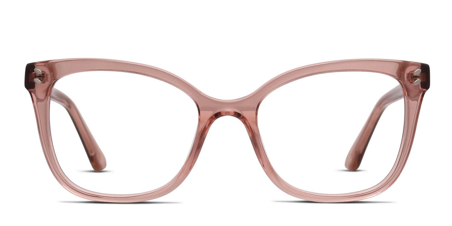 Amelia E. Bocian Pink/Clear Eyeglasses | Includes FREE Rx Lenses