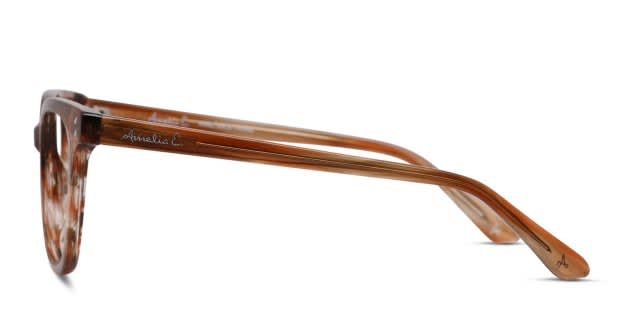 Amelia E. Imani Brown/Clear Eyeglasses | Includes FREE Rx Lenses