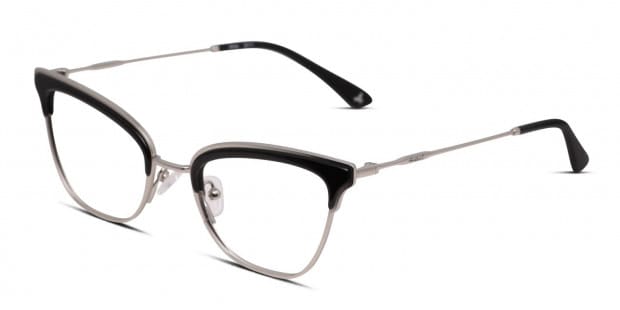 Amelia E. Hera Black/Silver Eyeglasses | Includes FREE Rx Lenses