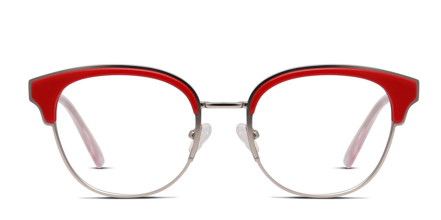 Amelia E. Aella Red/Silver Eyeglasses | Includes FREE Rx Lenses