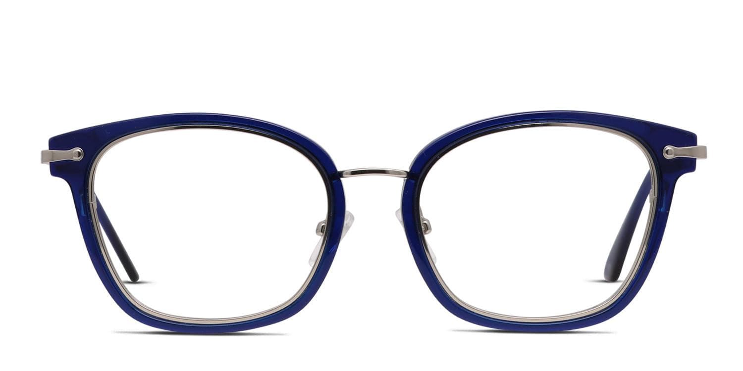 Amelia E. Vel Blue/Silver Eyeglasses | Includes FREE Rx Lenses