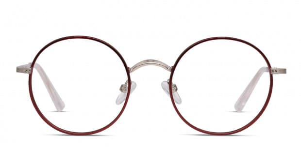 Ottoto Professor Red/Silver Eyeglasses | Includes FREE Rx Lenses