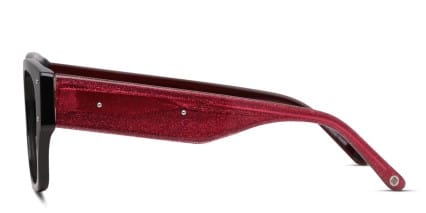 Muse Vickie Shiny Black, Pink, Glitter glasses - Shiny Black / Pink / Glitter - Side View