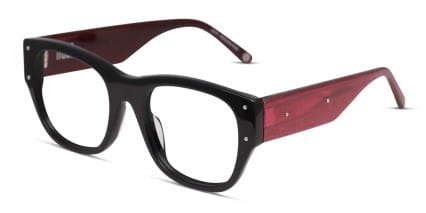 Muse Vickie Shiny Black, Pink, Glitter glasses - Shiny Black / Pink / Glitter - Angle View