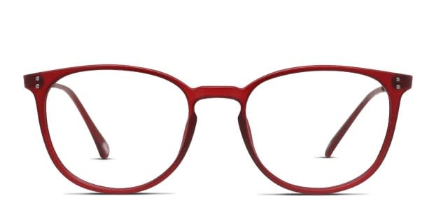 Red round eyeglass frames deals