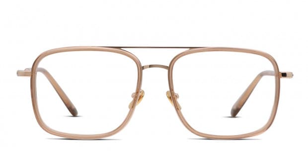 100％安い Brown/Gold Double the On Muse Eyeglasses Rx FREE Includes | トップス