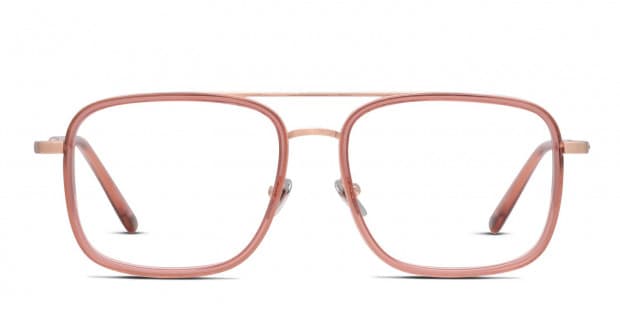 Muse On the Double Pink/Rose Gold Eyeglasses | Includes FREE Rx Lenses