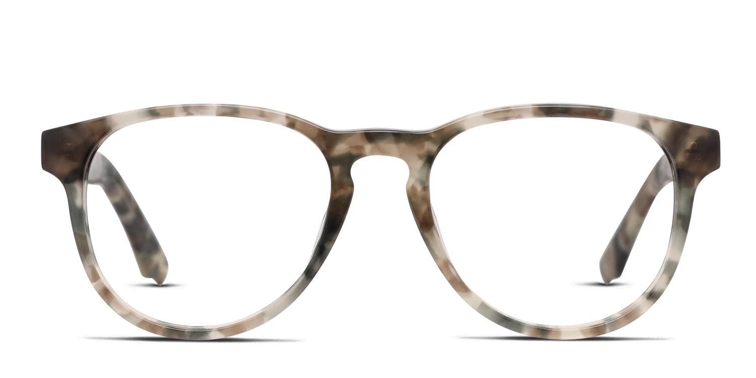 The Angonoka Tortoise, Beige, Green glasses - Tortoise / Beige / Green - Frontal View