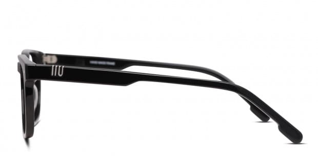 MUSE de Deuxieme Classe *pleasantly 36 黒 Muse Acute Shiny Black Eyeglasses | Includes FREE Rx Lenses