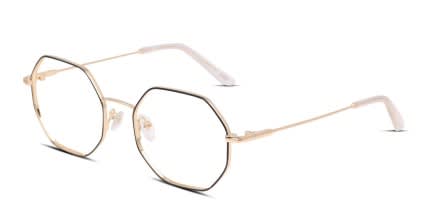 Ottoto Stefen Black, Gold glasses - Black / Gold - Angle View