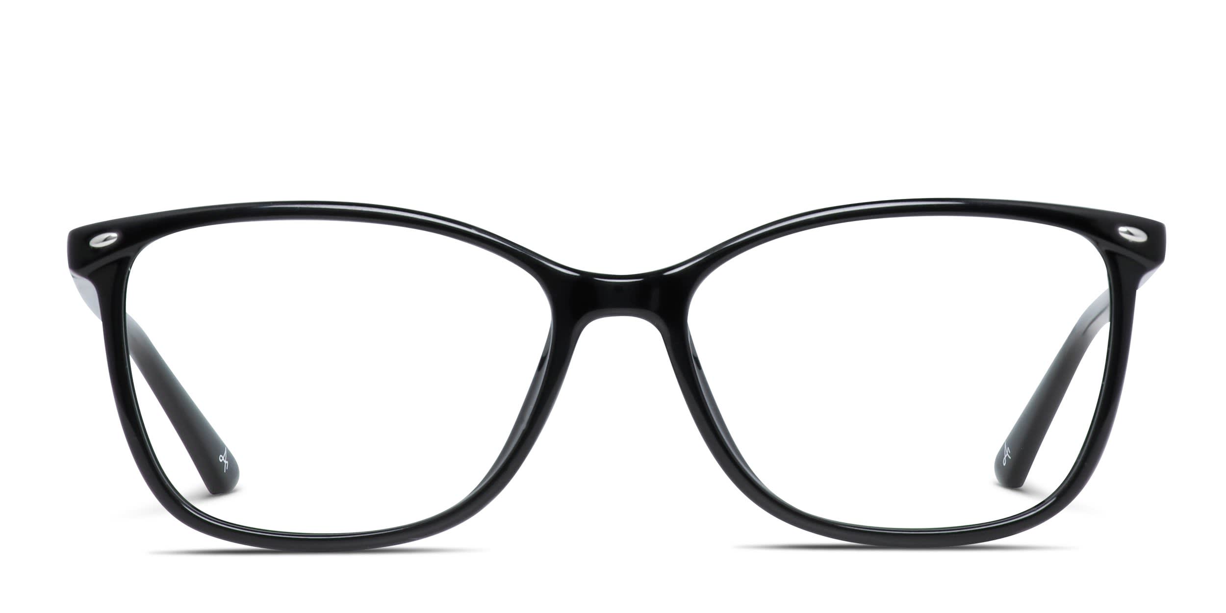 Amelia E. Nettle Shiny Black glasses - Shiny Black - Frontal View