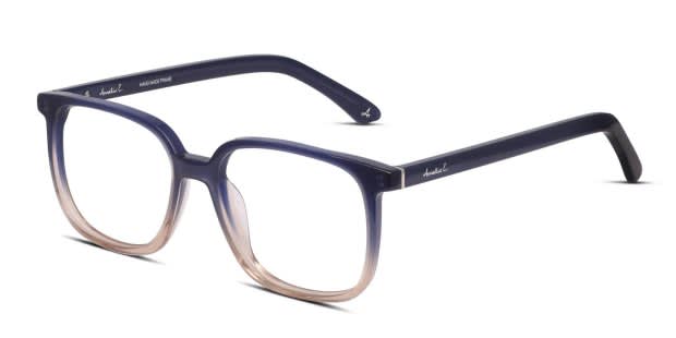Amelia E. Celestia Blue, Brown, Clear Prescription Eyeglasses