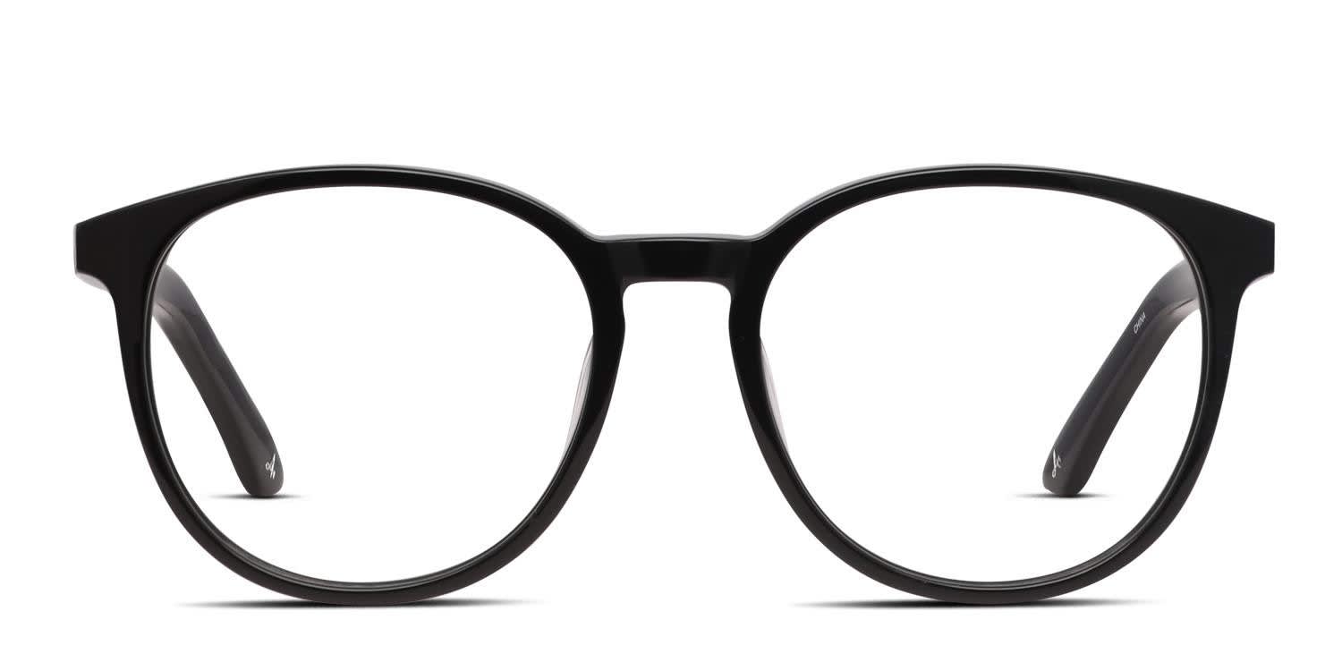Amelia E. Crescent Shiny Black glasses - Shiny Black - Frontal View