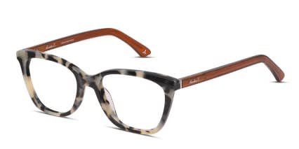 Amelia E. Calm Tortoise, Beige glasses - Tortoise / Beige - Angle View