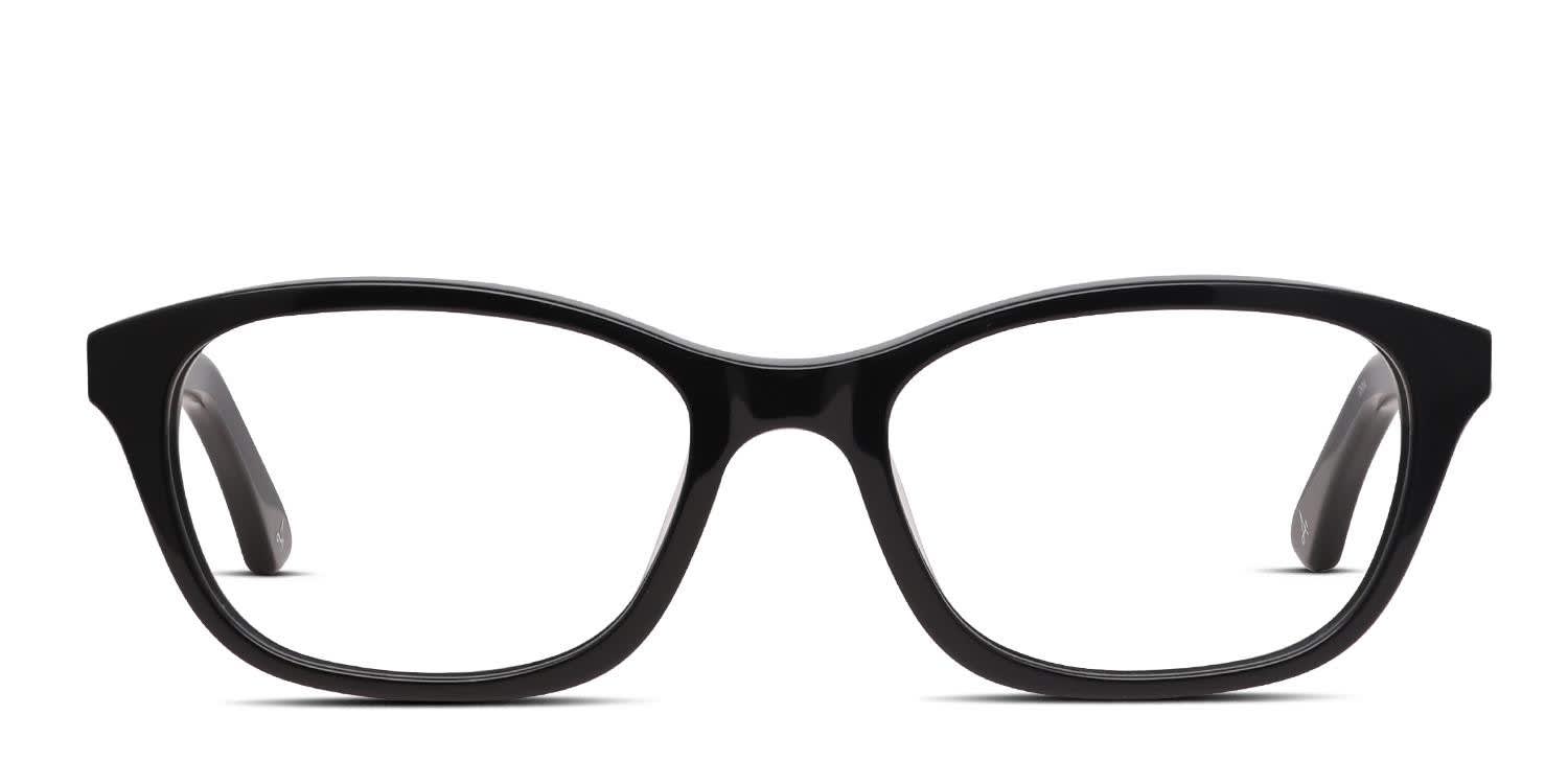 Amelia E. Low-Key Shiny Black glasses - Shiny Black - Frontal View