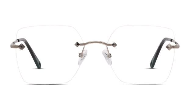 ihika　0815 Yoji Chika Silver Prescription Eyeglasses
