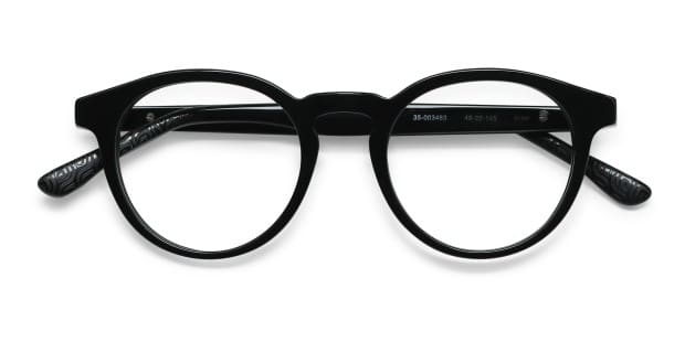 Muse Trippy Shiny Black Prescription Eyeglasses