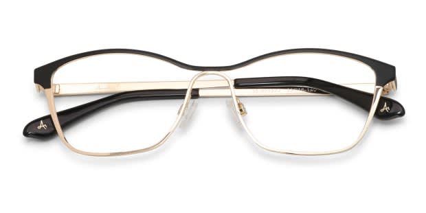 Amelia E. Moira Black, Gold Prescription Eyeglasses Amelia E. Moira Black, Gold Prescription Eyeglasses