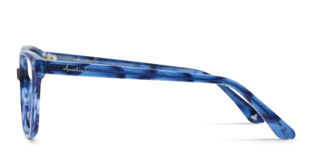 Amelia E. Chardonnay Blue, Tortoise Prescription Eyeglasses