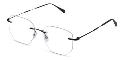 Peck Black glasses - Black - Angle View