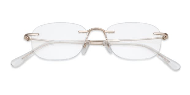 Understated Gold Prescription Eyeglasses