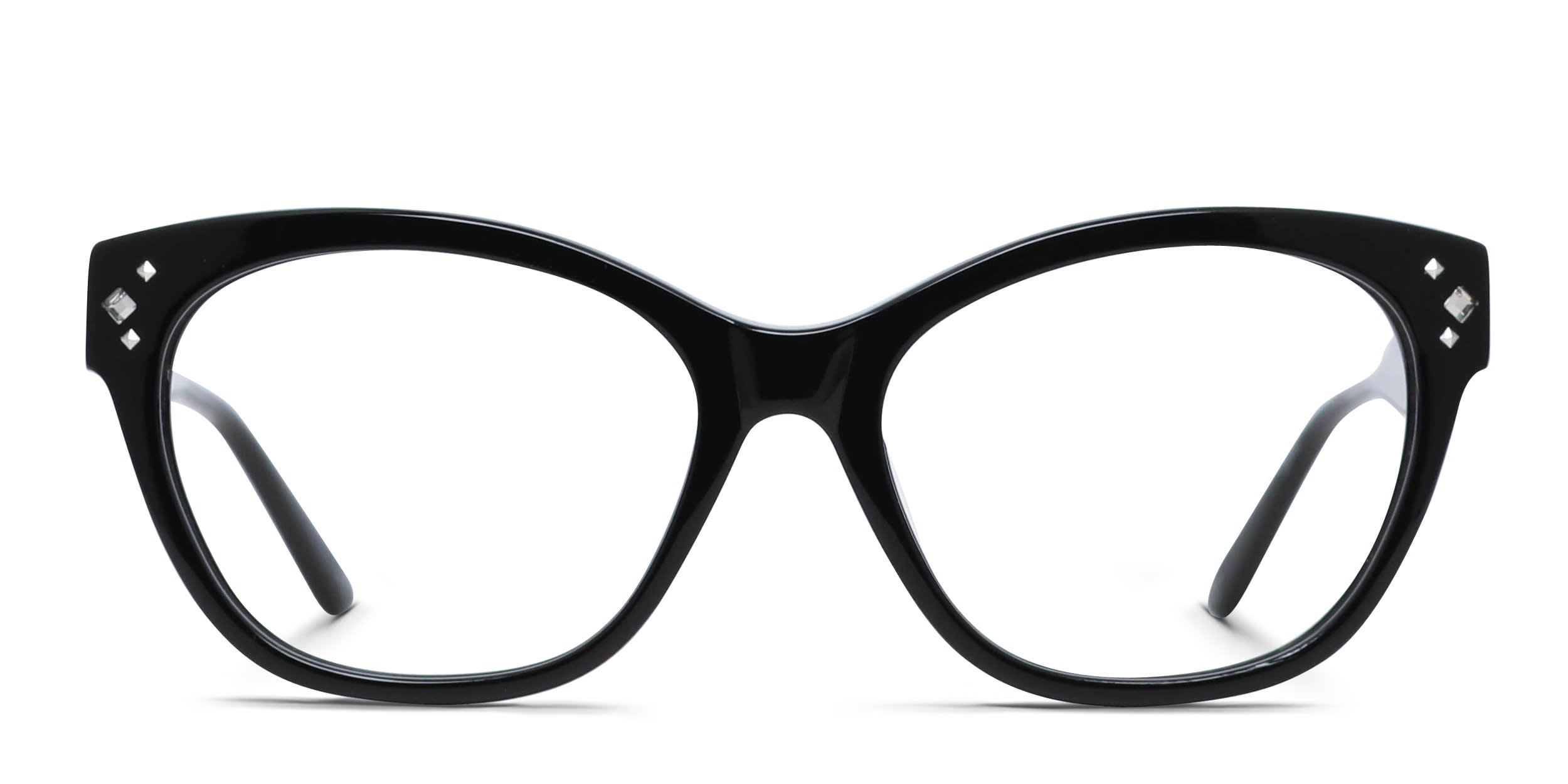 Amelia E. Glimmer Shiny Black glasses - Shiny Black - Frontal View