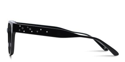 Amelia E. Nebula Shiny Black glasses - Shiny Black - Side View