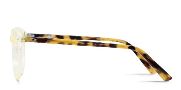 Ottoto Piero Clear Yellow, Tortoise Prescription Eyeglasses